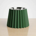 Gamelle La Plissée violet pour chien à oreilles longues et chat, forme évasée, insert inox